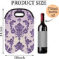 Neoprene Wine Tote, Bottle Carrier Gag Insulating Neoprene Thicker, Insulated Wine Bag for Travel Holds Two Bottles, Bottle Carrier Bags Protect the Bottles, Purple Totem