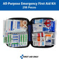 First Aid Only 299 Piece All-Purpose Emergency First Aid Kit for Home, Office, Car, Apartment, Dorm, and Camping, Travel-Friendly Compact Pouch Fits in Backpacks, Suitcases, Cabinets, and Drawers