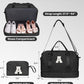 Women Gifts for Wife-Initial Duffle Bag with Shoe Compartment, Weekender Bag, Monogram Overnight Bag, Letter Travel Bag with Makeup Bag，Personalized Gift Idea for Women Her (Letter G) - Roamly