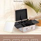 OMIRO Makeup Case, Makeup Bag with Light Up Mirror Set, Makeup Organizer Bag with Magnet Makeup Mirror for Women and Girls