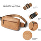 2L Fanny Packs Everywhere Belt Bag Small Fashion Crossbody Waist Pack Faux Leather Waterproof Sling Chest Bag For Women Tan