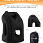 Sunany Travel Pillow, Inflatable Neck Pillow Used for Airplanes/Cars/Buses/Trains/Office Napping with Eye Mask/Earplugs (Balck)