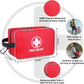 330 Piece First Aid Kit, Premium Waterproof Compact Trauma Medical Kits for Any Emergencies, Ideal for Home, Car, Travel, Camping, Hiking, Truck, Office, Sports (Red)