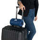 BlueHills Ultra Compact Travel Blanket 2 Pack Large Soft Cozy Portable Blanket Sheet with Carry Case and for Flight Airplane Car Layover Camping Hotel Blue C203-2PK-Navy