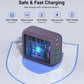 50W 2-Pack USB C Wall Charger Block, 5-Port C Charger Fast Charging Block PD Power Adapter +QC 3.0 Multiport Type C Box Brick Cube USB A Wall Plug for iPhone 16/15/14/13 Pro Max,Samsung Galaxy(Purple) - Roamly