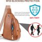 Crossbody Bags for Women Anti Theft Small Sling Handbag with Zipper Lock Vegan Leather RFID Blocking Chest Pure