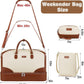 Weekender Bag for Women, Travel Duffel Bag Carry On Overnight Bag with Shoe Compartment Large Nylon Travel Weekend Tote Bag - Roamly