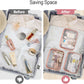 PACKISM TSA Approved Toiletry Bag - Clear Makeup Bags in 2 Size, Durable with Supporting Frame, Perfect for Travel Essentials, Carry-on Airport Airline Compliant Bag, Rose Pink