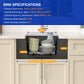 Dcolora 18 In. Wet Bar Sink Granite Composite Undermount Kitchen Sink Black Small Kitchen Prep Sinks Workstaion Single Bowl,#DC-GU0002BS