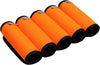 Neoprene Luggage Handle Wrap 5pcs Pack Neon Luggage Tags/Identifiers Bright Luggage Markers Airport Travel Accessories for Luggage/Suitcase Fluorescent Orange