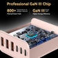 USB C Charger Block, 65W USBC Wall Charging Blocks 6-Port PD & QC Power Adapter Multiport Type C Fast Chargers Plug Cube Brick for iPhone 16/15/14/13/12/Pro Max,iPad Pro,Samsung Galaxy S25 Black