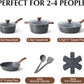 SENSARTE Nonstick Cookware Set 13-Piece, Non Stick Pots and Pans Set with Swiss Granite Coating, Healthy Kitchen Cooking Set, Stay-Cool Handles, PFOA Free