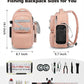 MATEIN Fishing Sling Bag with Lure Rod Holder & Phone Pouch, Waterproof 3600 Tackle box Backpack with Removable Bait Binder