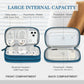 FYY Electronic Organizer, Travel Cable Organizer All-in-One Storage Bag Pouch Electronic Accessories Carry Case Portable Waterproof Double Layers for Cable, Cord, Charger, Phone, Earphone Green