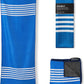 Nomadix Original Towel - Perfect for Beach, Pool, Travel, Camping, Yoga - Made with Recycled Materials - Super Absorbent - Sand Resistant - Poolside Navy - 72.5x30