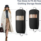 DIMJ 2 Pack 43" Space Saving Garment Bags for Hanging Clothes With Compression Zipper Carry Handles and Window, Washable Suit Bag for Dress, Clothes, Coats, Down Jacket, Closet, Moving, Travel