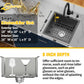 Small Black Kitchen Sink,18x18 Inch Stainless Steel Undermount Drop In Kitchen&Bar Sink Ideal Choice For Small Space, Prep Area, RV With Bottom Grid,Soap Mat And Drain Assembly