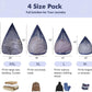4Pcs Mesh Laundry Bags Washing Machine Mesh Wash Bags for Clothes,Underwear,Lingerie, Bed Linen with Drawstring Closure Sturdy(4 Size, Blue)