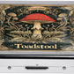 Cute and Stylish Metal Pill Box - Compact Portable Pill Organizer with 8 Compartments, Food-Grade Divider, Ideal for Travel, Vitamins, Jewelry, Cosmetics (Enchanted Toadstool)