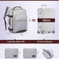 LOVEVOOK Travel Backpack for Women & Men 40L,Airline Approved Carry On Backpack Travel Essential,TSA Carry on Luggage,Personal Item Travel Bag,Suitcase with 3 Packing Cube,Light grey-Dark coffee color