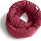 Huzi Infinity Pillow - Travel Neck Pillow - Versatile Soft 360 Support Scarf - Machine Washable - Home Travel Flight Road Trips (Burgundy)
