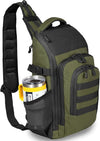 DBTAC Tactical Personal Defense EDC Bags & Packs | 10L Military Shoulder Backpack with Sling for Concealed Carry, Range, Travel, Hiking, Outdoor Sports (Green)