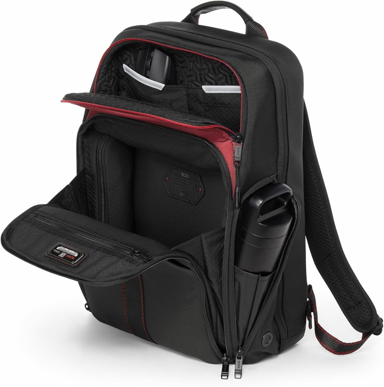 TUMI - Alpha Bravo Pro 17" Backpack - Expandable Travel and Commute Gaming and Tech Bag - Fits up to 17" Laptop - Red Ombre - Roamly