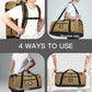 TUGUAN Extra Large Travel Duffle Bag Backpack for Men with Adjustable Dividers 120L Big Weekend Overnight Bag with ID Pocket Shoulder Strap Heavy Duty Sports Duffel Bags for Camping Gym, Brown