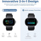 EmeTerm Smart FDA-Cleared Anti-Nausea Wristwatch Touchscreen IP67 Waterproof Morning Motion Sickness Relief Rechargeable Fast Acting Drug Free (Black - Extra 2pack Conductive Gel)