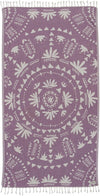 Sand Cloud Turkish Beach Towel - Sand Free - 100% Organic Turkish Cotton Yarn - Quick Dry Towel for Beach, Picnic Blanket or Throw - As Seen on Shark Tank - Boho (Purple)