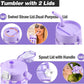 MUKOKO 32 oz Glass Tumbler with Straw,Glass Water Bottles with Time Marker,Iced Coffee Cup with 2 Lids-Handle Spout Lid&Straw Lid,Silicone Sleeve,Leakproof,1 Pack-Purple