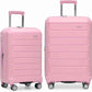 Traveler's Choice Pagosa Hardshell Expandable Luggage with Spinner Wheels, Pink, 2-Piece Set (22/26)