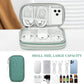 FYY Electronic Organizer, Travel Cable Organizer Bag Pouch Electronic Accessories Carry Case Portable Waterproof Double Layers All-in-One Storage Bag for Cable, Cord, Charger, Phone,-Pattern Green