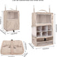 TABITORA Travel Portable Hanging Shelves Closet Organizer Packing Luggage Organizer and Storage with Multifunctional and Foldable Invisible Compartment,Lightweight, for Suitcase, RV,Closet…Beige,XL