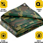 Core Tarps Extreme Heavy Duty 20 Mil Tarp Cover, Waterproof, UV Resistant, Rip and Tear Proof, Poly Tarpaulin with Reinforced Edges for Roof, Camping, Patio, Pool, Boat (Camouflage/Green 6′ X 8′)