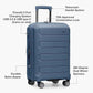 Traveler's Choice Pagosa Hardshell Expandable Luggage with Spinner Wheels, Slate Blue, 22-Inch Carry-on