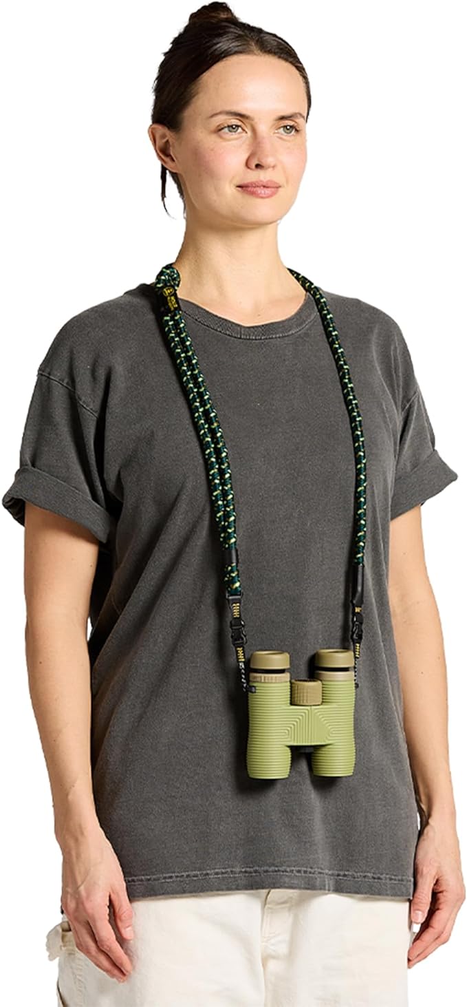 Nocs Provisions NocLoc Approach Neck Strap for Binocular/Camera Carry Accessory for Active Hiking & Sightseeing - Backwoods Green