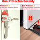 MBBEST Portable Door Lock & Door Stop Alarm,Dual Protection Security Devices Pocket Door Stopper Self Defensey Tools for Hotel Travel Home Apartment House, Red/Black