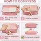 Veken 6/9/11 Set Compression Packing Cubes for Travel Essentials,Compressible Expandable Large Luggage Suitcase Organizer Bags for Clothing,Durable Space Saver Storage Bags(Pink)