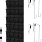 GORILLA GRIP Over the Door Shoe Organizer, 24 Large Breathable Mesh Pockets, Space Saving Hanging Storage Holder, Closet Rack Hanger Holds Up to 40 lbs, Hangs on Closets for Shoes, Accessories, Black