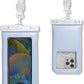 Sonix Waterproof Phone Pouch - Floating Phone Case Dry Bag w/Crossbody Lanyard - Beach Cruise Travel Essentials - Compatible w/All Devices, Touchscreen Friendly | Jelly Blue