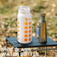 MUKOKO 64oz Glass Water Bottles with Straw and Lid,Half Gallon Water Bottle with Time Marker,Large Glass Water Jug with Silicone Sleeve and Stainless Steel Handle-White