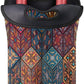 Square Mandala 2 Bottle Wine Carrier Tote Bag Insulated Wine Bottles Neoprene Bag with Secure Carry Handle Portable Wine Cooler Bag for Travel Picnic Beach