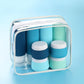 Travel Bottles for Toiletries 8 Pack, Tsa Approved Travel Size Toiletries 3 oz, Containers for Toiletries, with Clear Bag, Leak Proof Silicone Squeezable Essentials Creams Jars