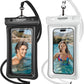 NEPHI IPX8 Floating Waterproof Phone Pouch 2 Pack-Up to 8.0"，Floating Phone Case for iPhone Andriod, Dry Bags for Vacation Beach Pool Kayak Cruise Travel Essentials (Black White 2 Pack)