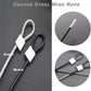 10 pcs 20 inch (50cm) 3mm Thickness Stainless Steel Wire Cable with Loops Vinyl Cover Coated Short Rope Lanyard Lock Safety Tether Chains, Black