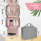 Grey Toiletry Bag, Makeup Organizer, Travel Bag For Women Mens Toiletries, Waterproof with Hanging Hook, Large Capacity