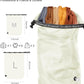 Travel Laundry Bag, Pump Free Vacuum Storage Bag Reusable Compression Dirty Clothes Travel Bag Waterproof Wet Dry Bags Large Capacity Space Saver Bags Camp Clothes Organizer (1 Pcs)(White, M)
