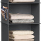 Simple Houseware 6 Shelf Hanging Closet Organizer, Dark Gray