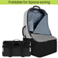 Padded Car Seat Travel Bag for Airplane, Heavy Duty Backpack for Air Travel, Water-Resistant Carrier with Shoulder Strap, Fits Most Car Seats (Grey+Black)